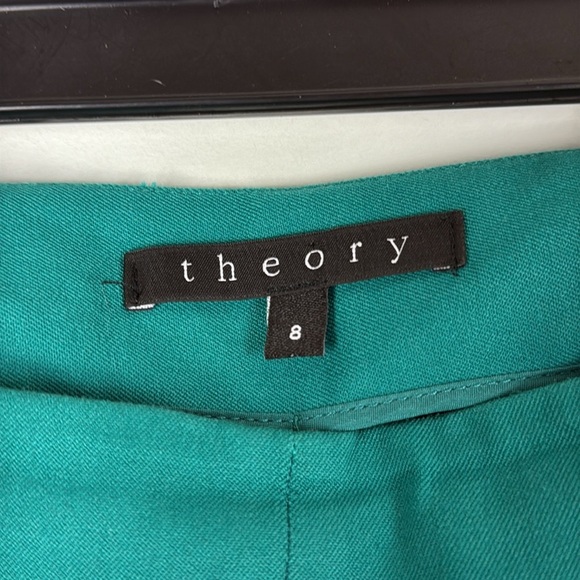 Theory Turquoise Trousers Size 8 - Picture 3 of 7